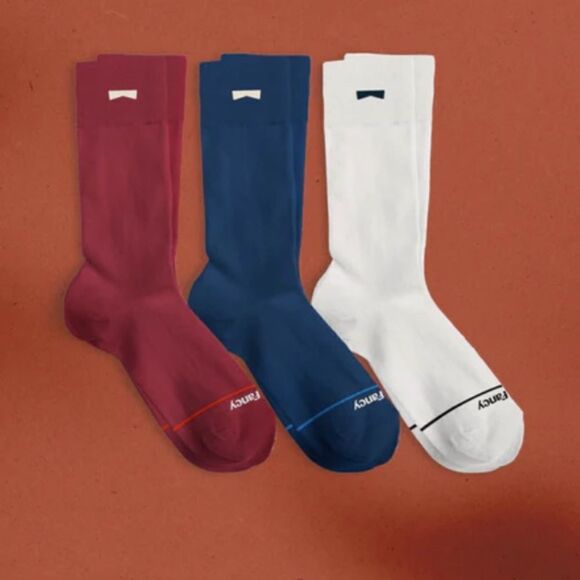 Sock Fancy Crew Socks NWT bicycle & print L/XL 2 pair set - Picture 2 of 5